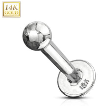 Load image into Gallery viewer, 14K Solid Yellow/White gold Labret/Monroe 3MM ball