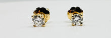 Load image into Gallery viewer, Baby diamond earrings 0.23c