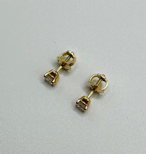 Baby diamond earrings 0.23c