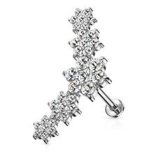 Load image into Gallery viewer, Five double tiered flowers cartilage earring stud