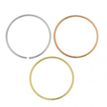 Load image into Gallery viewer, 14k solid white/yellow gold continues hoop for Ear Cartilage, Septum, Eyebrow, Nose and more